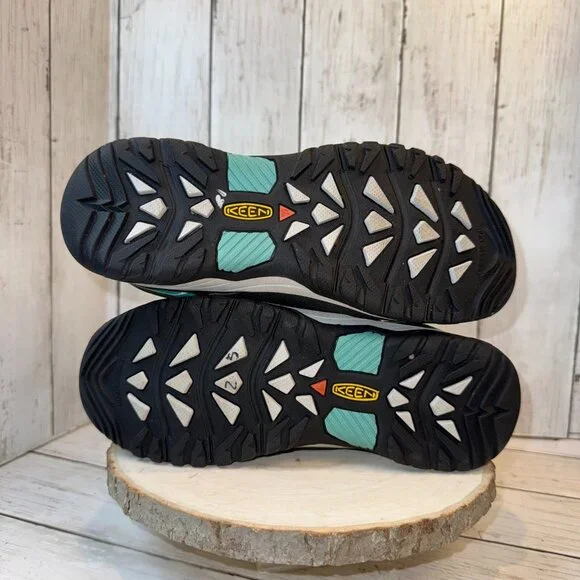 Keen Youth Targhee 1019830 Gray Teal Waterproof Leather Hiking Shoes Size 5 - Picture 8 of 8